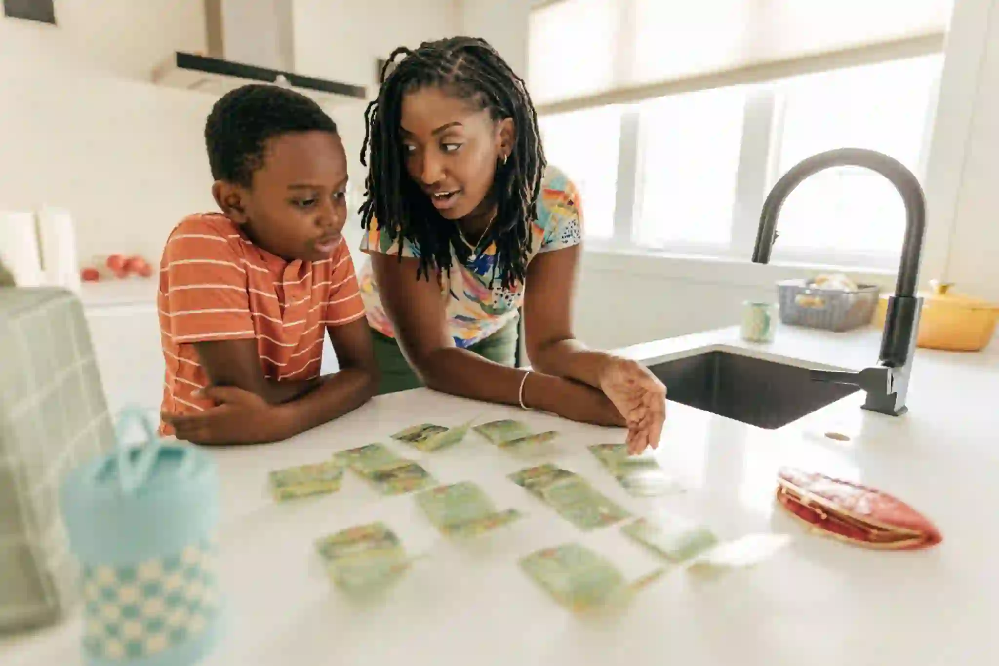 “Parents setting up investment accounts and savings plans for children”