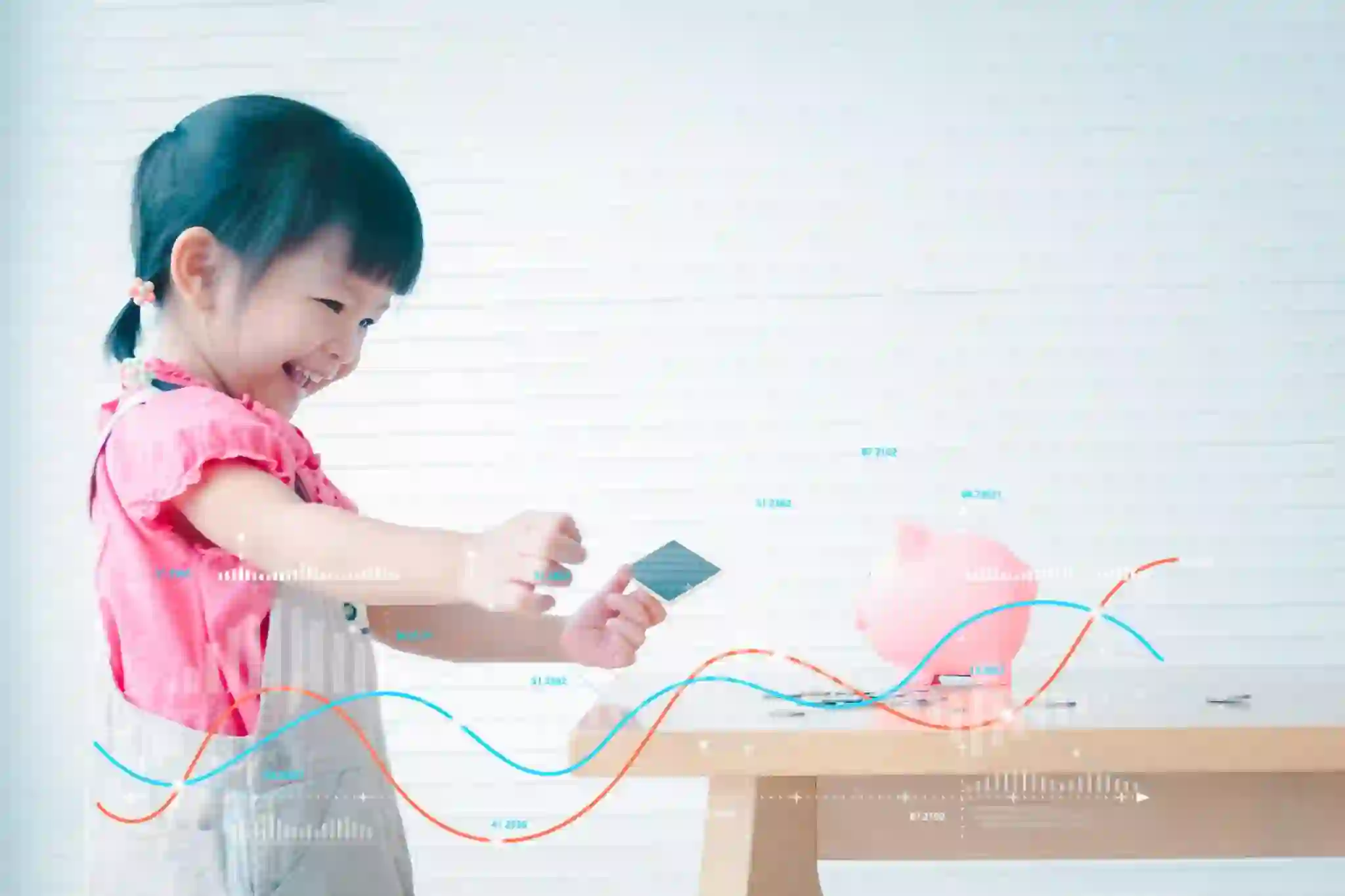 “Parents setting up investment accounts and savings plans for children”