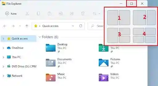 “Windows 11 desktop interface with productivity and multitasking features”