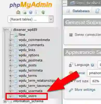 “Changing the WordPress administrator username through phpMyAdmin”