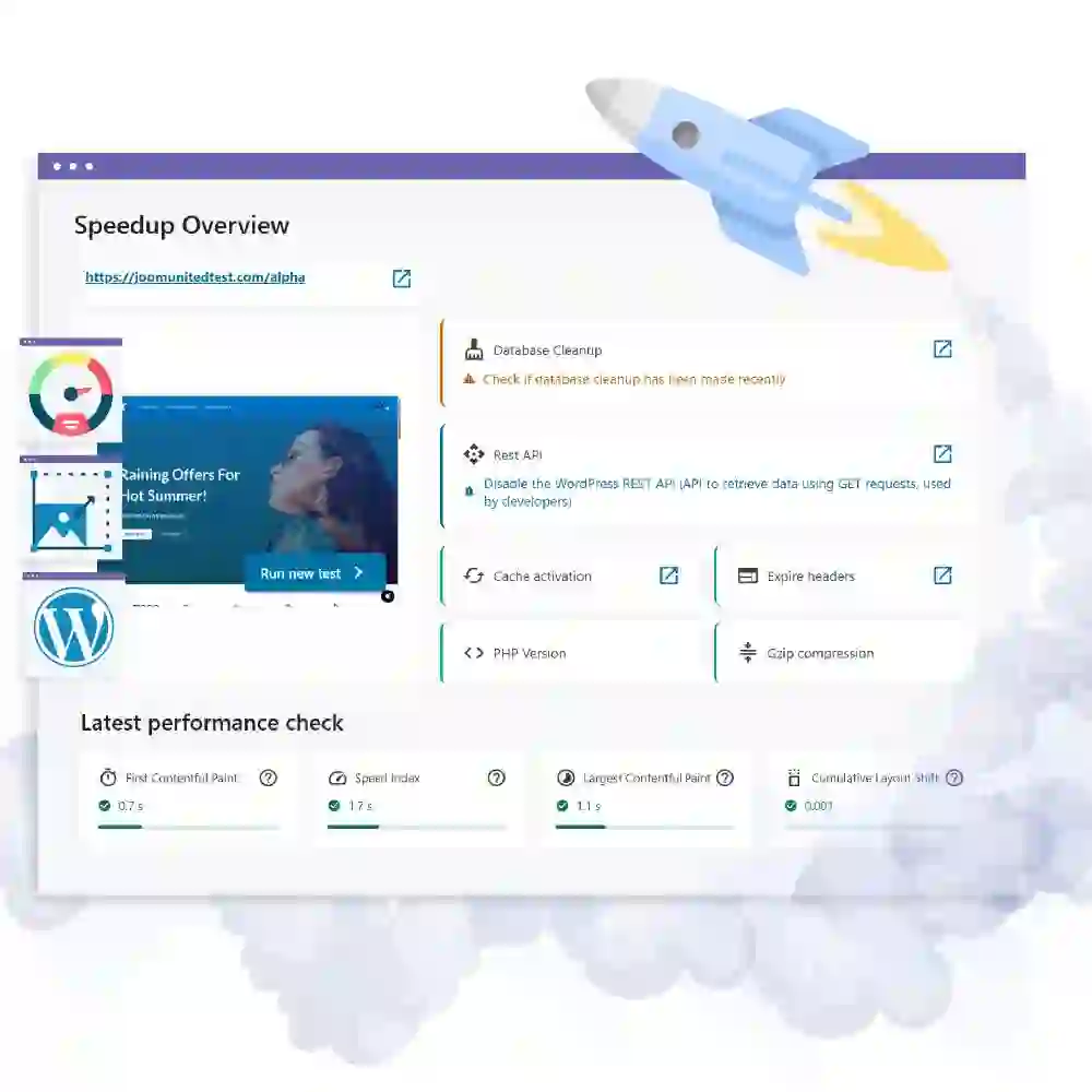 “WordPress cache plugins improving website speed and Google PageSpeed scores”