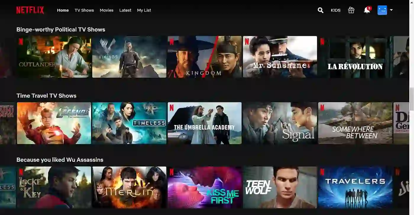 “Netflix streaming platform with original content, gaming, and AI recommendation systems”