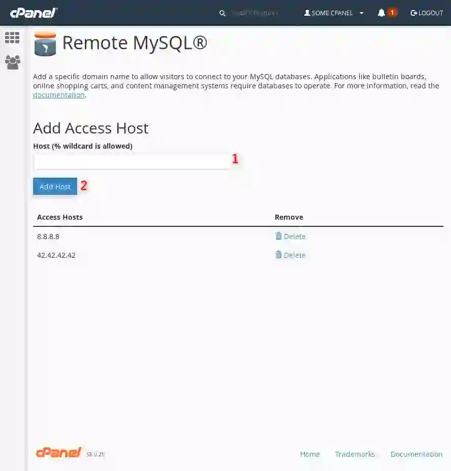 “Managing Remote MySQL connections and IP access in cPanel hosting”