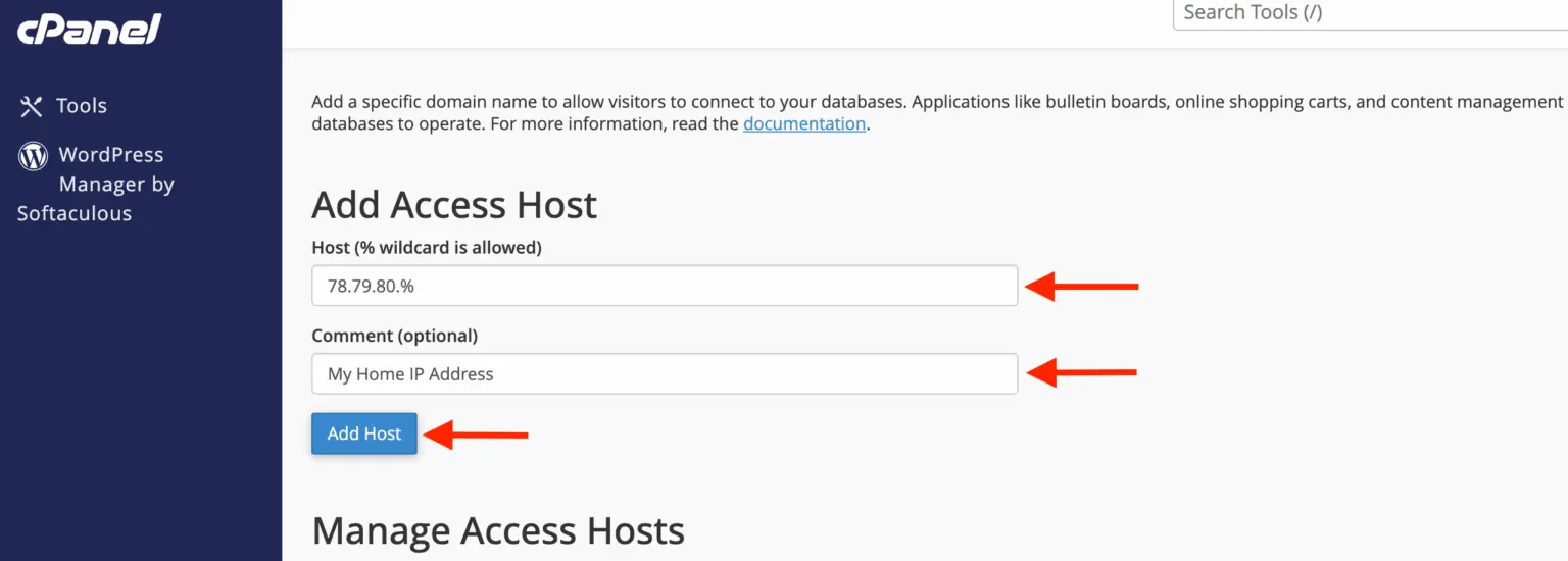 “Managing Remote MySQL connections and IP access in cPanel hosting”