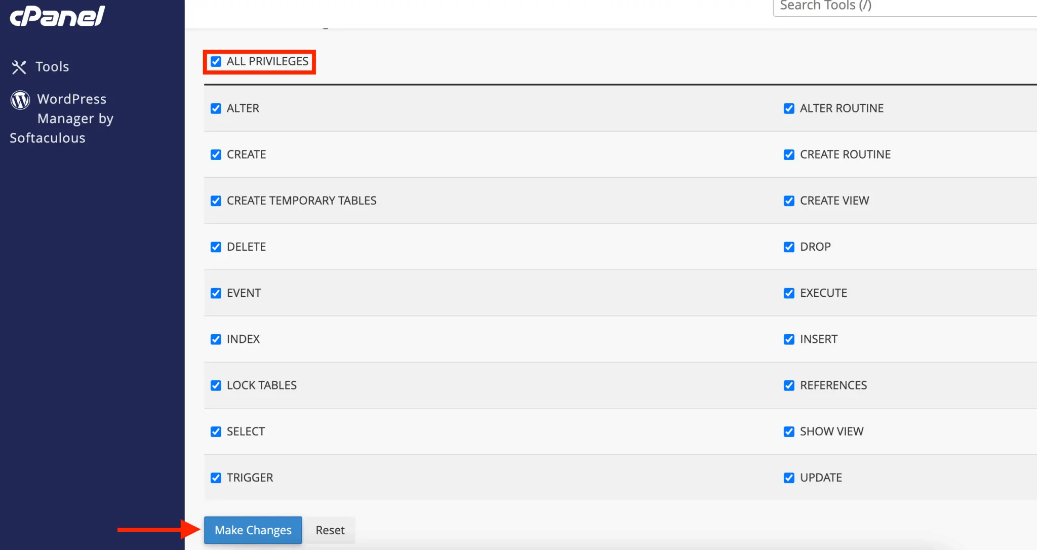 “Creating a MySQL database using cPanel MySQL Database Wizard”