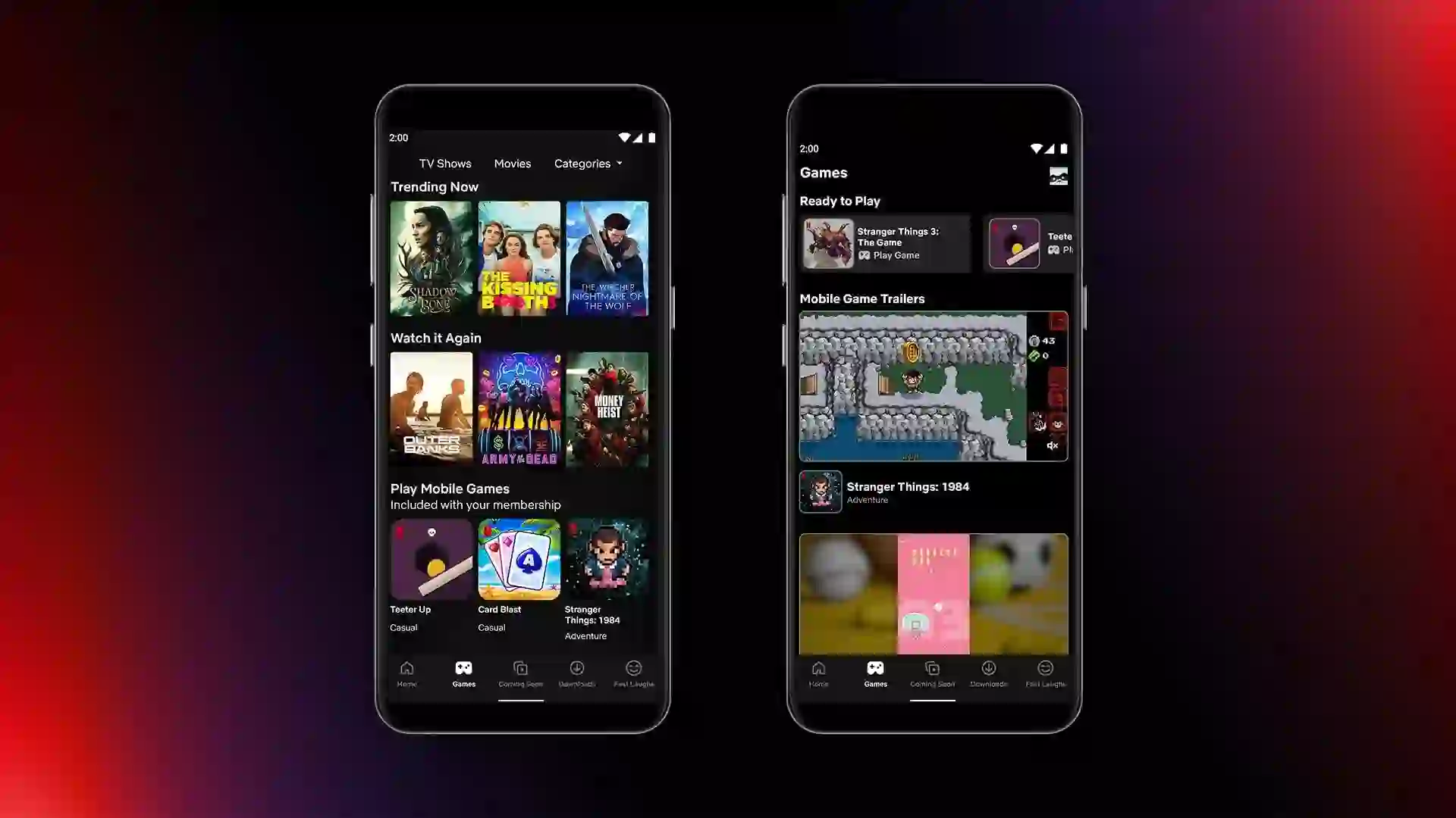 “Netflix streaming platform with original content, gaming, and AI recommendation systems”