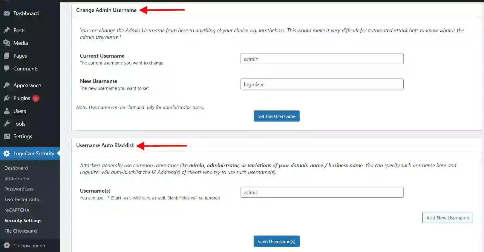“Changing the WordPress administrator username through phpMyAdmin”