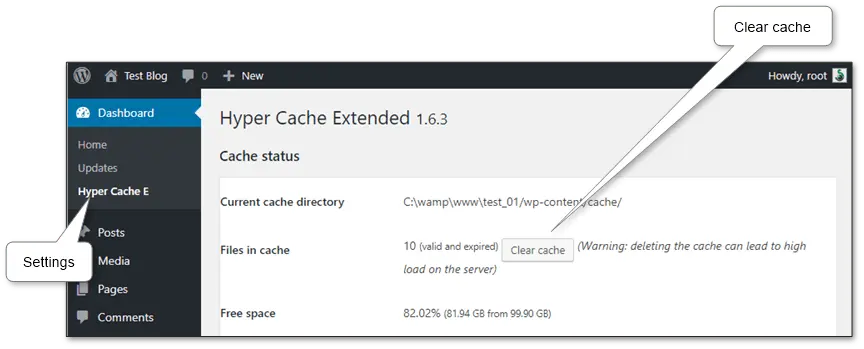 “WordPress cache plugins improving website speed and Google PageSpeed scores”