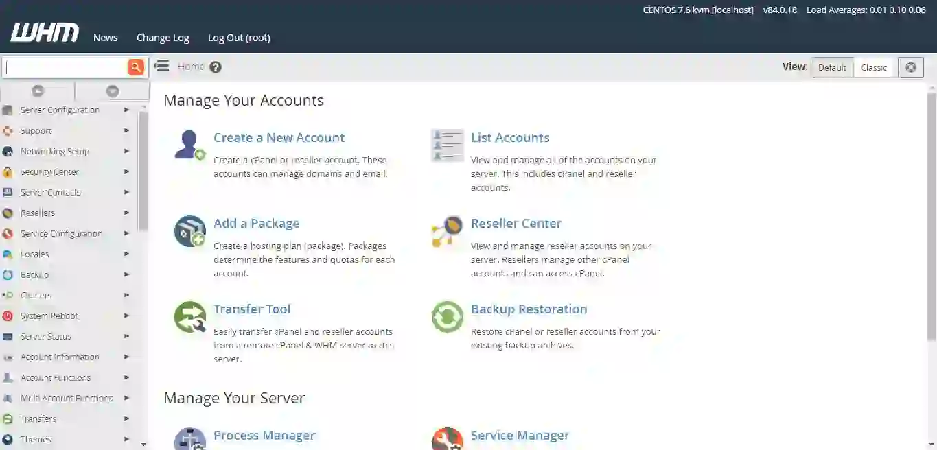 “Shared hosting licenses and web hosting control panel security concept”