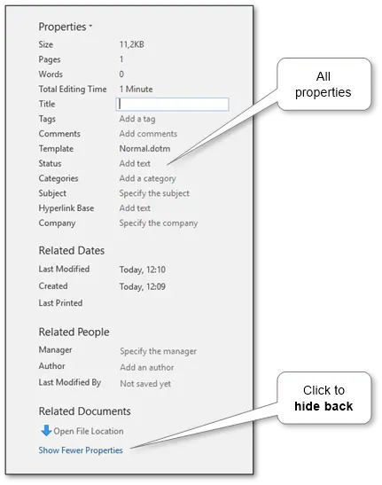 “Microsoft Word document properties and WordPress SEO publishing workflow”