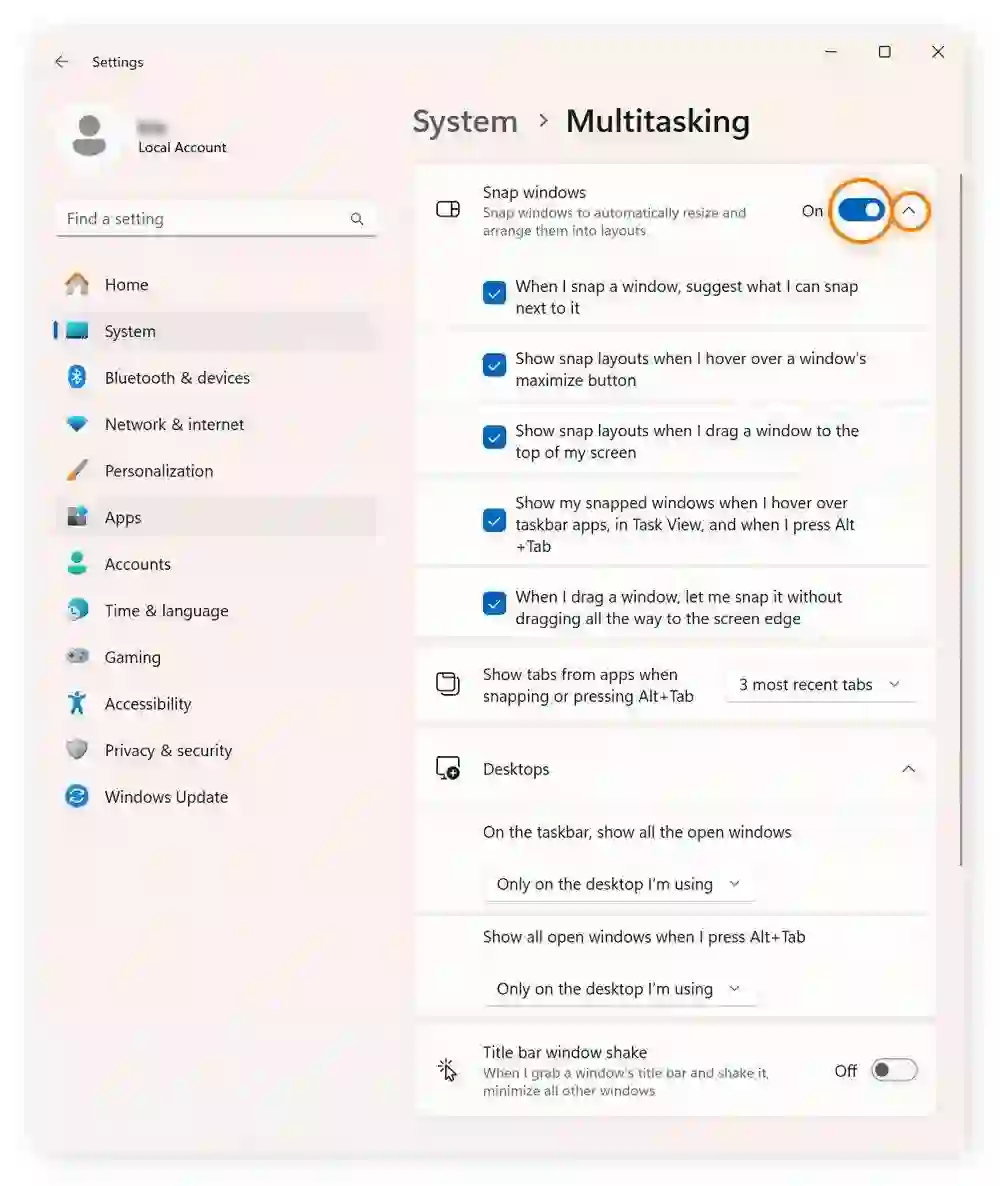 “Windows 11 desktop interface with productivity and multitasking features”