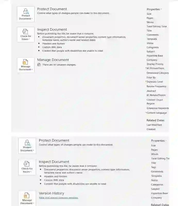 “Microsoft Word document properties and WordPress SEO publishing workflow”