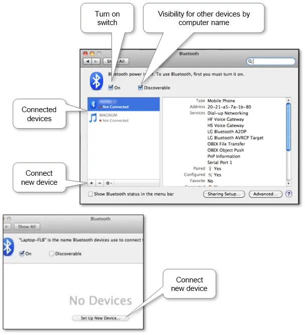 “Connecting Bluetooth devices to a MacBook using macOS Bluetooth settings”