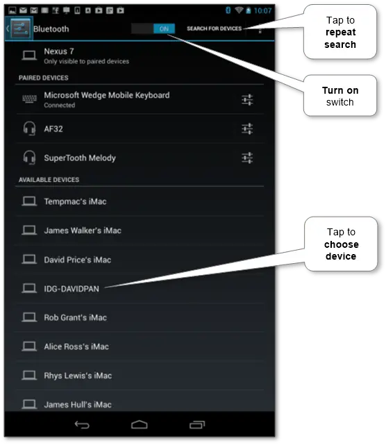 “Bluetooth pairing process on Android and iPhone smartphones”