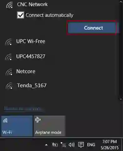“Windows laptop connected to a wireless Wi-Fi network”