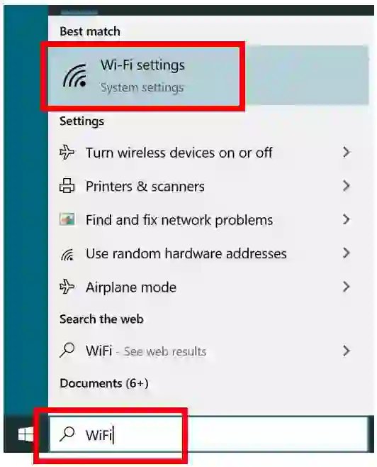 “Windows laptop connected to a wireless Wi-Fi network”