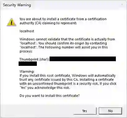 “Installing a trusted root certificate in Windows using the Certificate Import Wizard”