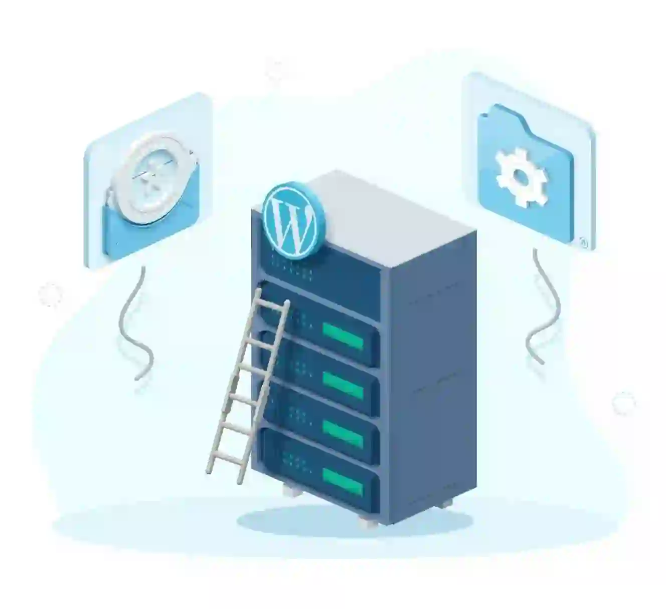 “WordPress installation and VPS server configuration dashboard”