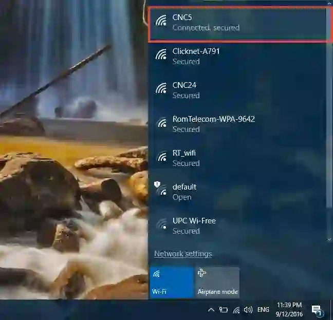 “Windows laptop connected to a wireless Wi-Fi network”