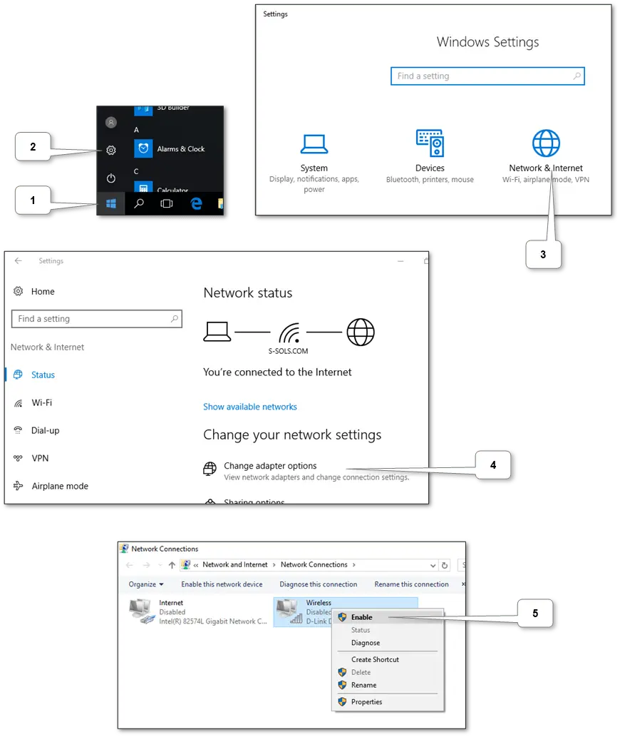 “Windows laptop connected to a wireless Wi-Fi network”