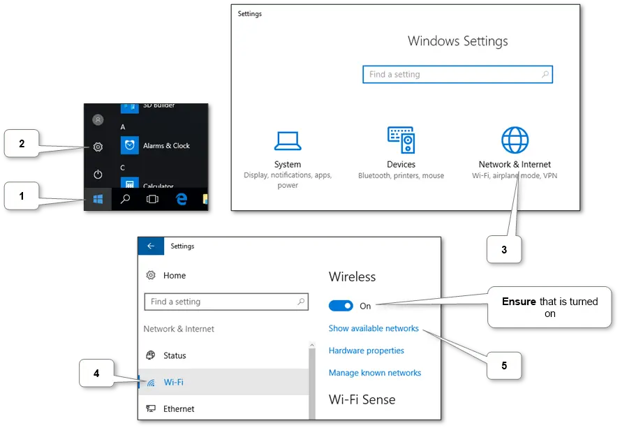 “Windows laptop connected to a wireless Wi-Fi network”