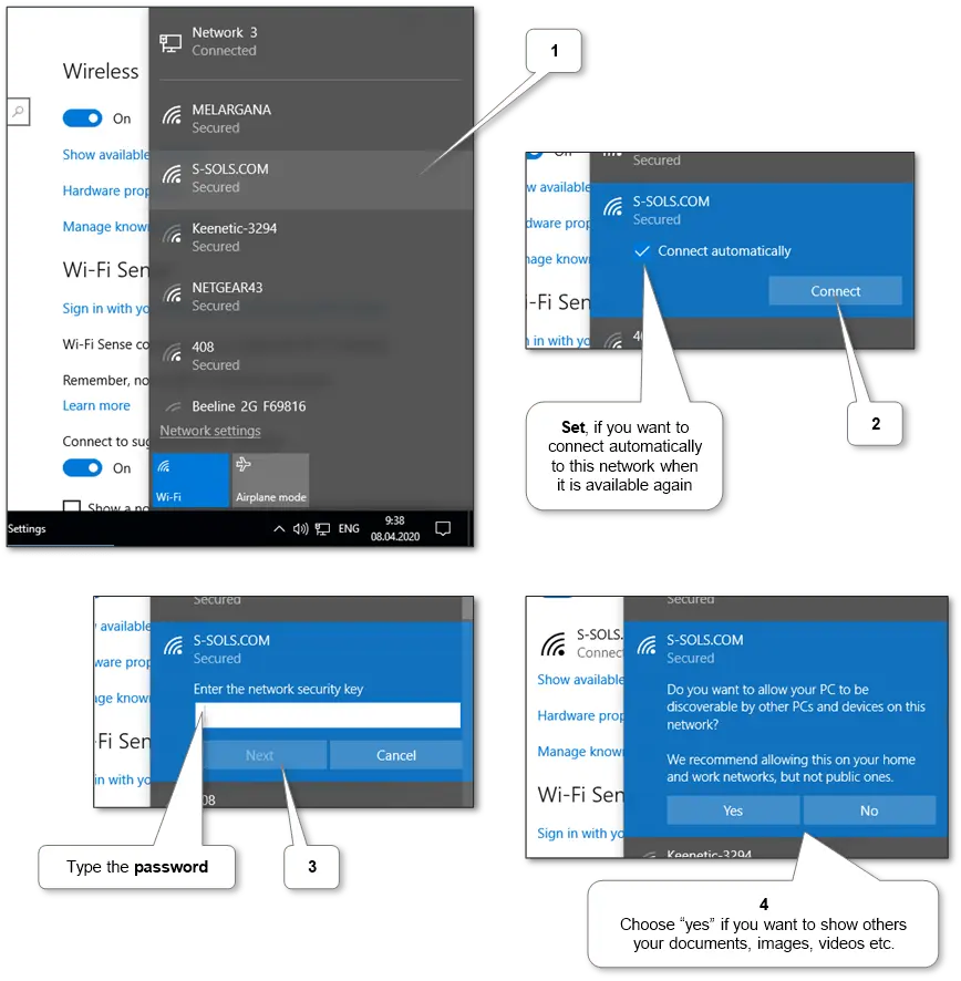 “Windows laptop connected to a wireless Wi-Fi network”