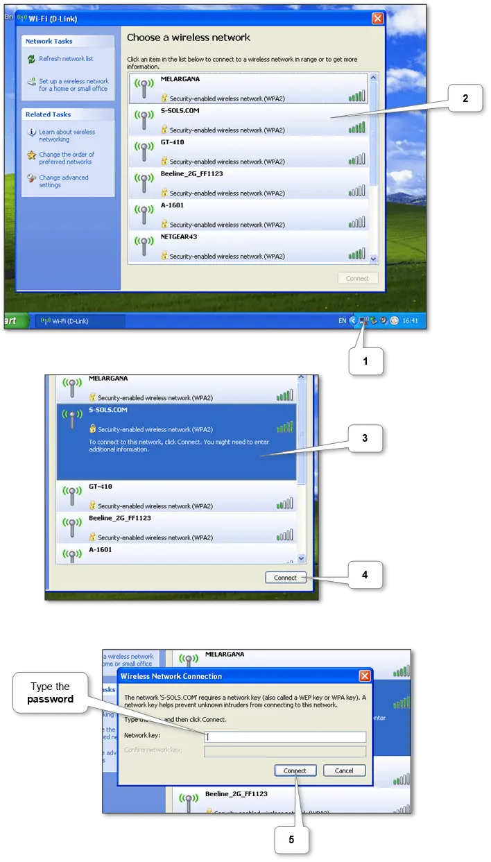 “Windows laptop connected to a wireless Wi-Fi network”