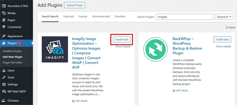 “Imagify WordPress plugin optimizing website images for faster loading speed”
