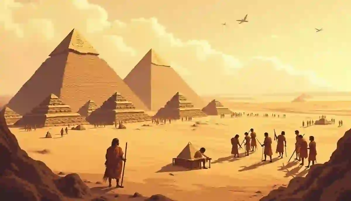 “The Step Pyramid of Djoser in Saqqara showing ancient Egyptian architectural engineering”