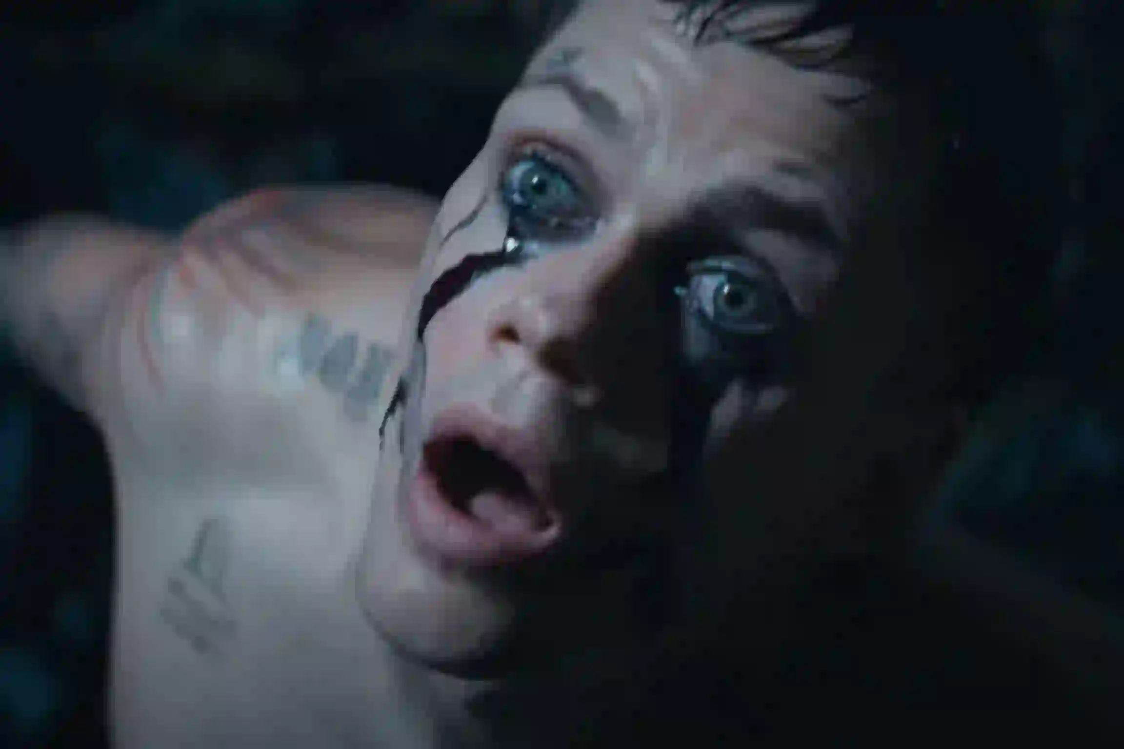 “Bill Skarsgård as Eric Draven in The Crow 2024 gothic movie remake”