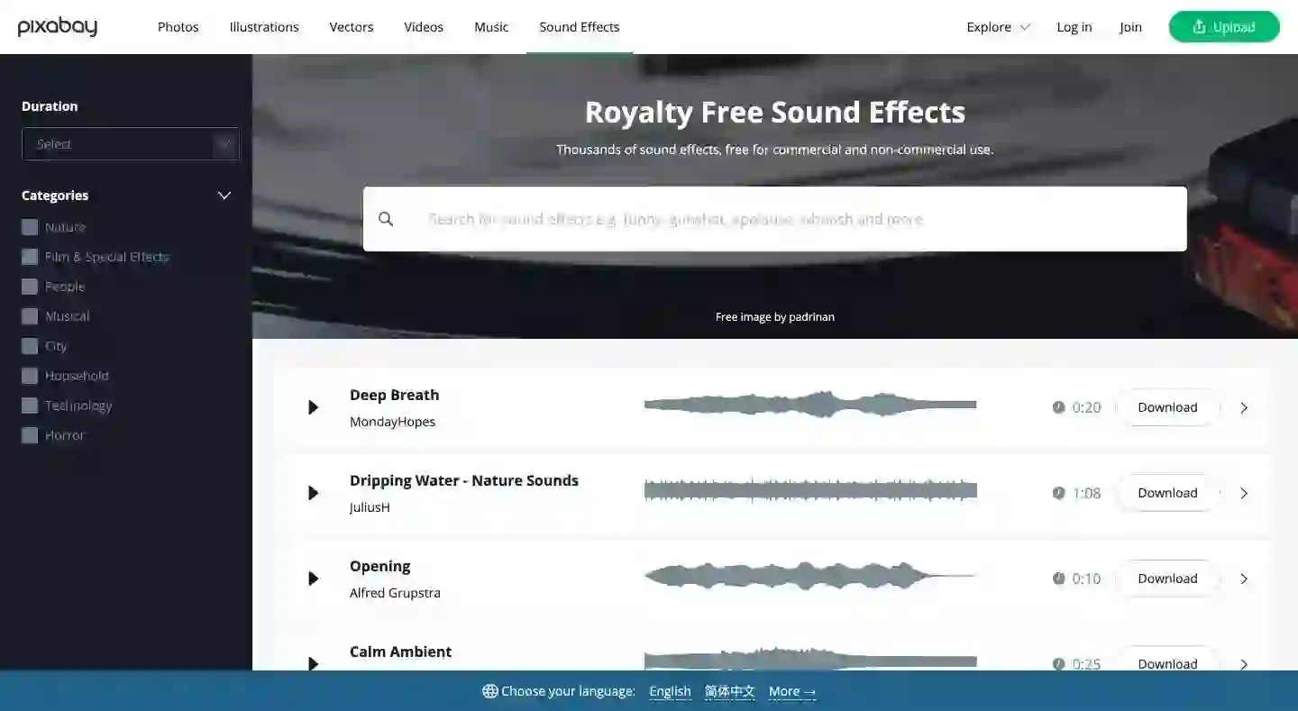 “Free sound effects websites for video editing and YouTube creators”