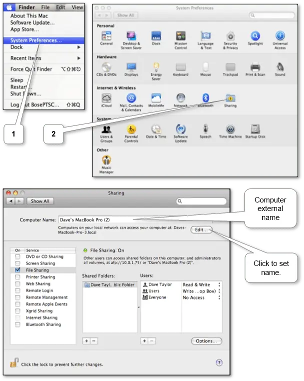 “Changing the computer name on Windows and Mac operating systems”