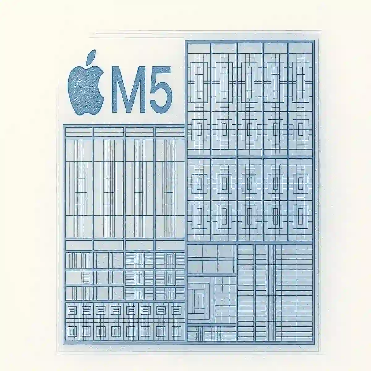 “Apple M5 chip inside a MacBook Pro showing advanced AI and GPU technology”