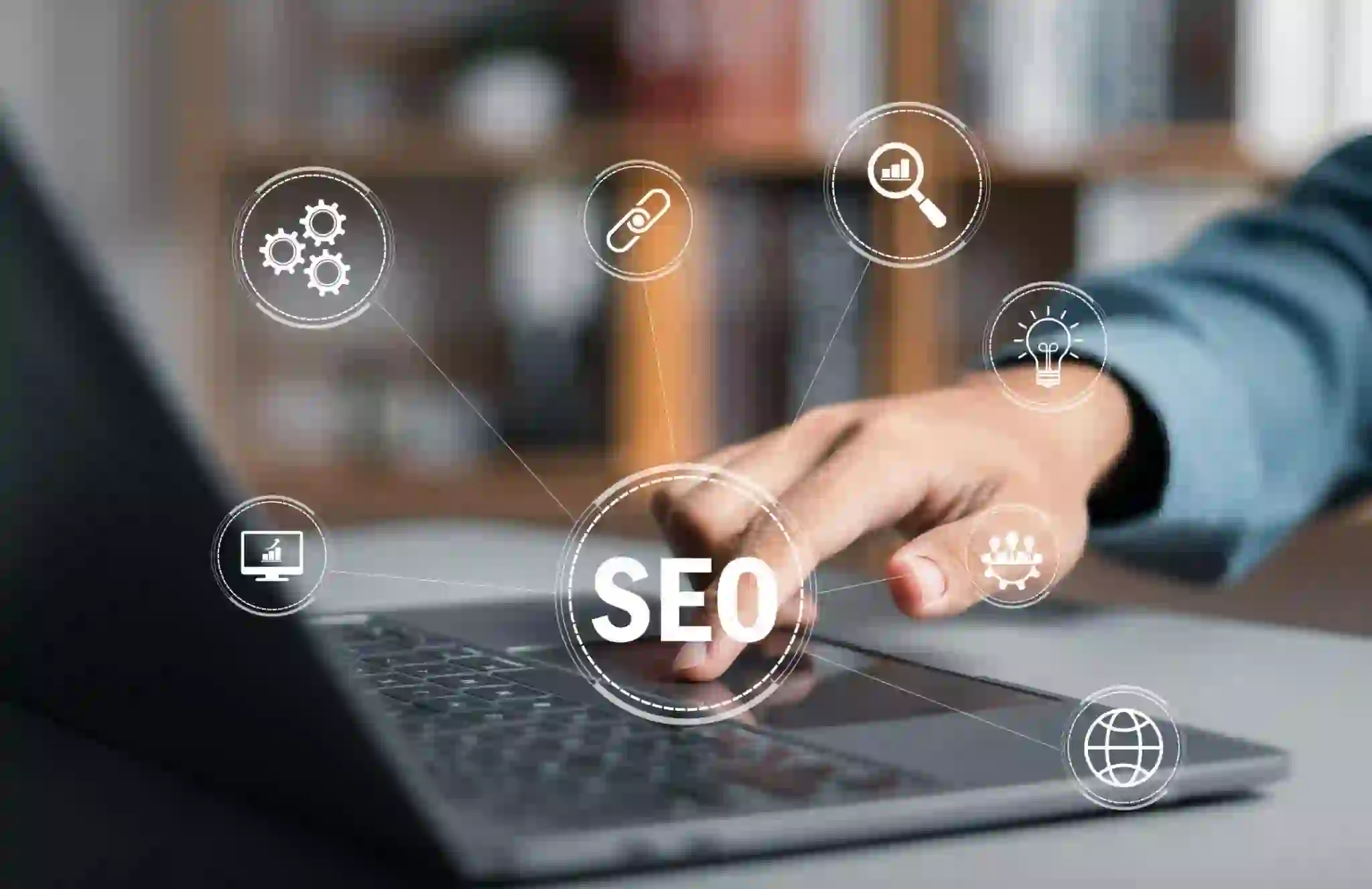 “Search engine optimization concept showing website rankings and organic traffic growth”