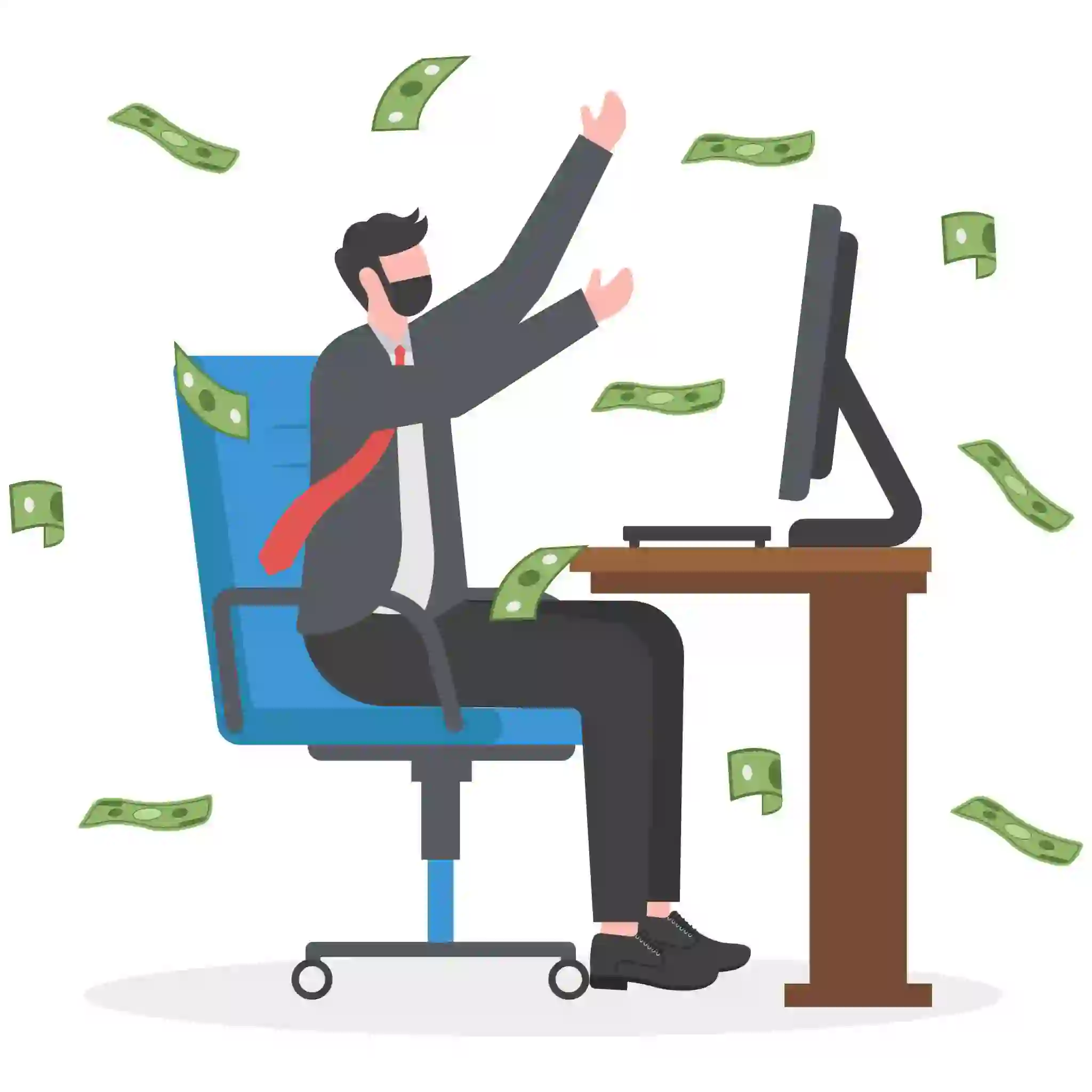 “Online entrepreneur building passive income streams using digital business models”