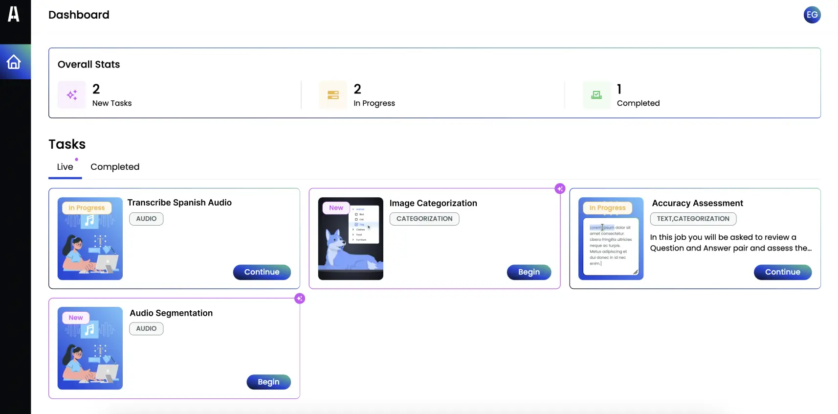 Appen platform used for AI data collection and annotation