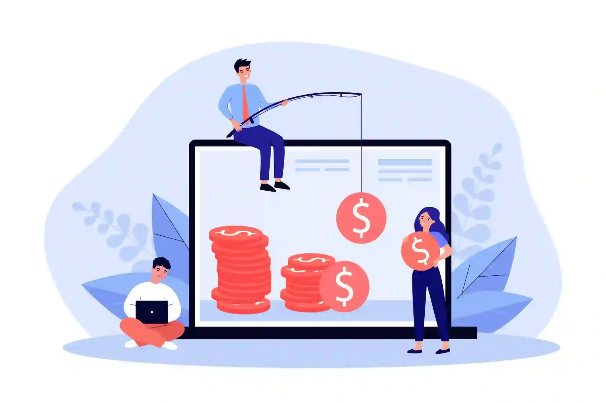 “Laptop showing passive income streams from online business and digital products”
