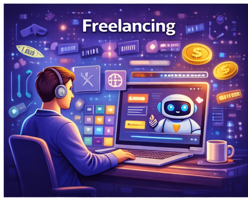 freelancing online jobs working from home with laptop earning money online