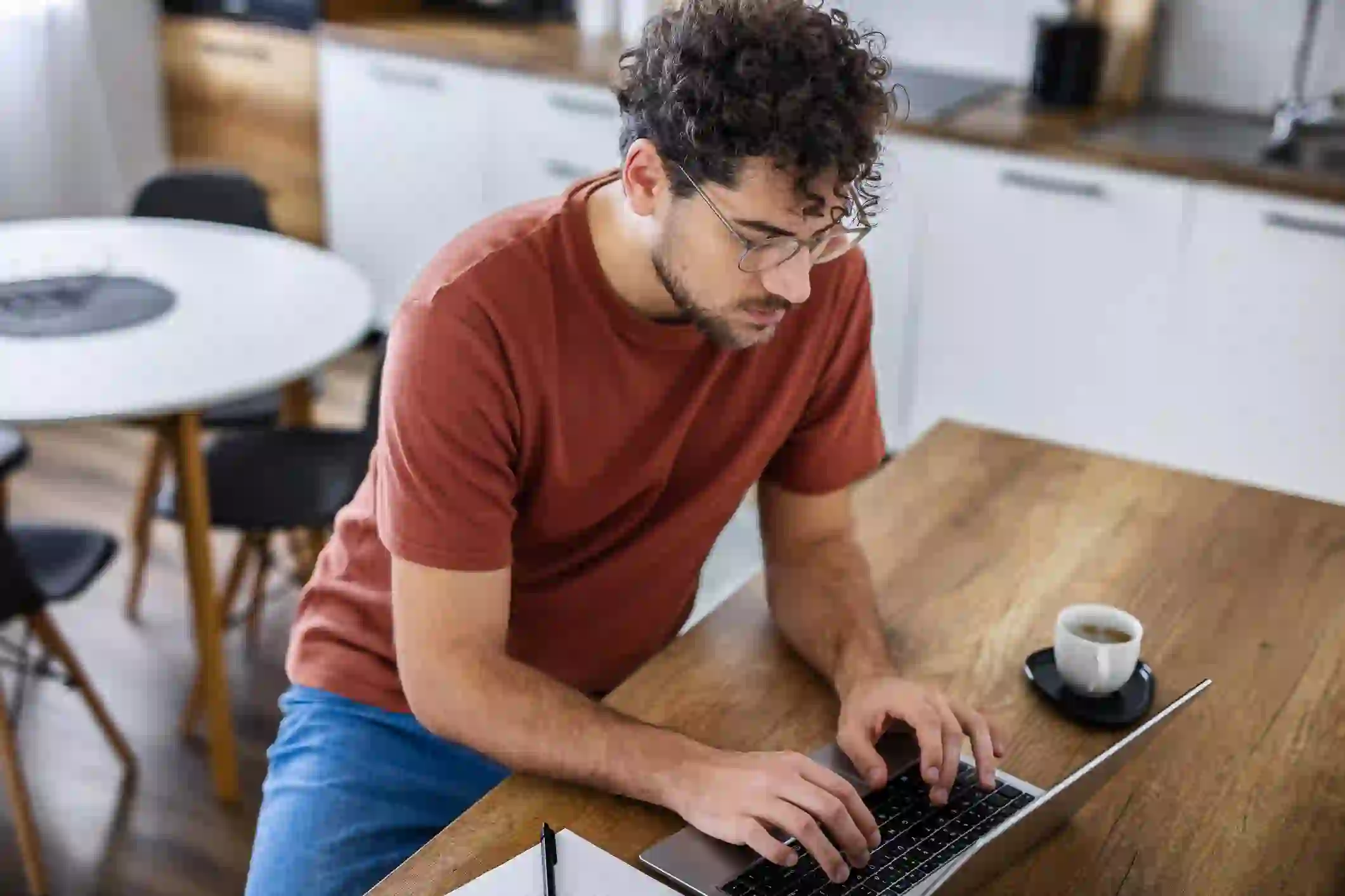 “Online entrepreneur building passive income streams using digital business models”