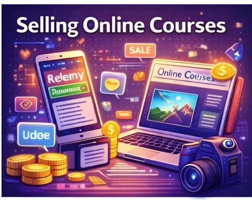 selling online courses and digital education platform passive income business